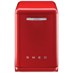 Smeg DF6FABRD Retro Freestanding Dishwasher, Red